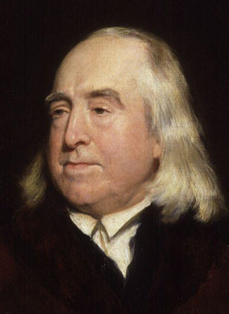 Portrait of Jeremy Bentham, Founder of Utilitarianism.